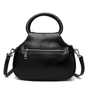 Dos du sac à main Apolline noir avec sa poche zippée arrière